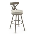 thumbnail image 1 of Amisco Tabouret de Bar Pivotant Mapleton 31" - Beige Clair PVC / Gris Métal, 1 of 3
