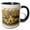 Black/White, variant on 3drose, Image of Rosh Hashanah Bee Bear, Honeycomb, Apples, Jar, and Bee Hive, 15oz Mug