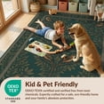 thumbnail image 4 of Design&I 9'x12' Washable Area Rug Giant Skid-Resistant Moody Forest Perched Botanical Vines Symmetrical Whimsical Layout for Great Room, Large Living, 4 of 7