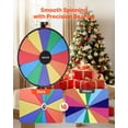 thumbnail image 4 of VEVOR Roue Tournante de 24 Po pour Prix, Roue Tournante à 12 Emplacements avec Support, Roulette de Fortune à Hauteur Réglable avec Effacement à Sec et 2 Marqueurs, 6 Couleurs, Assemblage Facile, 4 of 9