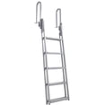 thumbnail image 1 of Heavy Duty 5-Step Reverse-Up Aluminum Dock Ladder for Trucks – 350 lbs Capacity, Removable & Adjustable, Non-Slip Treads, Saltwater-Resistant – Surface Spray Anti-Corrosion Powder, Reverse-up, 1 of 8