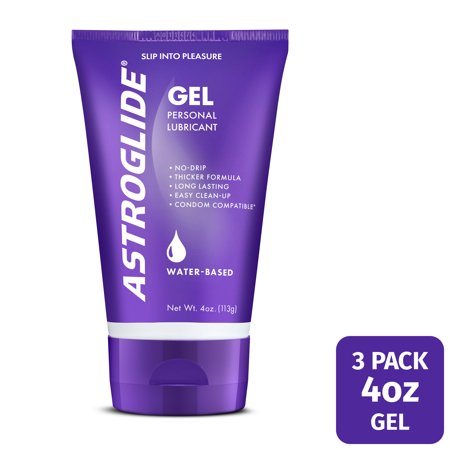 (3 Pack) Astroglide Personal Water Based Lubricant Gel - 4 (Whats The Best Lube For Anal)