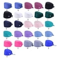 thumbnail image 4 of Langgg 6 Pieces Working Caps Doctors Gourd-shaped Long-time Service Pure Color Dull Polish Button Assorted Colors Unisex Operating Hats Blue adjustable royalblue Buckles, 4 of 6