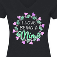 thumbnail image 4 of Inktastic I Love Being a Mimi- Circle of Hearts Women's V-Neck T-Shirt, 4 of 5