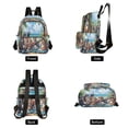 thumbnail image 2 of Casual Cats Beach Holiday Flowers Backpack for School,College and Travel, Water Resistant Bookbag,, 2 of 7