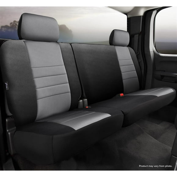Fia Seat Cover NP92-38 GRAY Neo; 60/40 Split Bench With Adjustable Headrests; Neoprene; Gray; For One Row