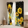 thumbnail image 3 of Homewish Teenagers Rustic Sunflowers Blackout Curtains Set of 2 (52x84 Each),Chic Floral Flowers Window Curtains,Vintage Farmhouse Cabin Blossoms Curtains and Drapes,Luxury Bedroom Decor, 3 of 6