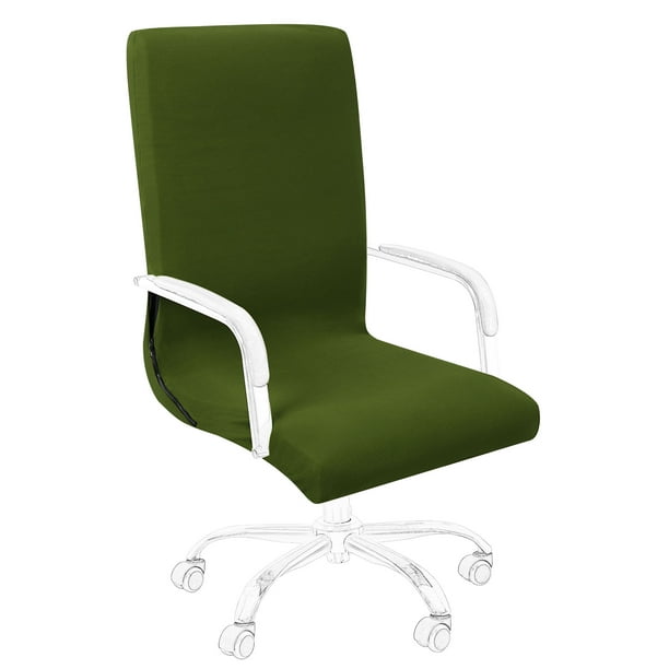Funda de silla de oficina PiccoCasa jacquard Rayas alta respaldo Elástica Impermeable Verde Talla M