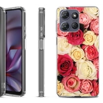 Shockproof Protective Phone Case for Motorola Moto G 5G 2025, by OneToughShield - Rose Bouquet