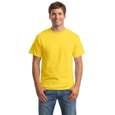 Hanes Preshrunk 100% Cotton 6.1oz. Beefy-T - Born To Be Worn T-Shirt (Pack of 2) 2 Yellow