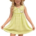 thumbnail image 2 of Odeerbi 0-10 Years Toddler Kids Girls Easter Plaid Tank Dress Peter Pan Collar A-Line Dress Summer Casual Sun Dress, 2 of 6