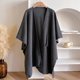 thumbnail image 3 of Guardurnaity Poncho versátil Decke, chal bifurcado, bufanda de color liso, tela cómoda, para todas las ocasiones, cálido y con un aspecto Accesorios de disfraces vino tinto 160*110 cm, 3 of 6