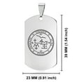 thumbnail image 2 of Stainless Steel Seal of Archangel Samael Dog Tag Pendant Necklace, 2 of 3