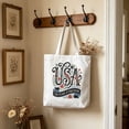 thumbnail image 6 of Beautynvta 250th Anniversary Canvas Tote, Reusable Grocery Bag, 4th July Print Shoulder Bag for Shopping, Beach, 6 of 8