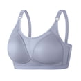 thumbnail image 2 of No Underwire Bra Womens Comfort Breathable Adjustable Strap Push Up Wireless Bras for Older Women (44, Blue), 2 of 8