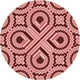 thumbnail image 1 of Ahgly Company Machine Washable Indoor Square Transitional Pastel Pink Area Rugs, 3' Square, 1 of 7