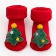 thumbnail image 3 of Baby Non-Slip Warm Christmas Socks - Infant Boys Girls Thick Winter Cozy Floor Socks for New Year 0-3 Years, 3 of 3