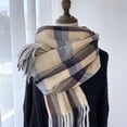 thumbnail image 2 of Winter Scarf for Women Plaid Shawl Warm Flow Suger Scarf Check Tartan Warm Soft Shawls Wraps Fall Yellow One Size, 2 of 5