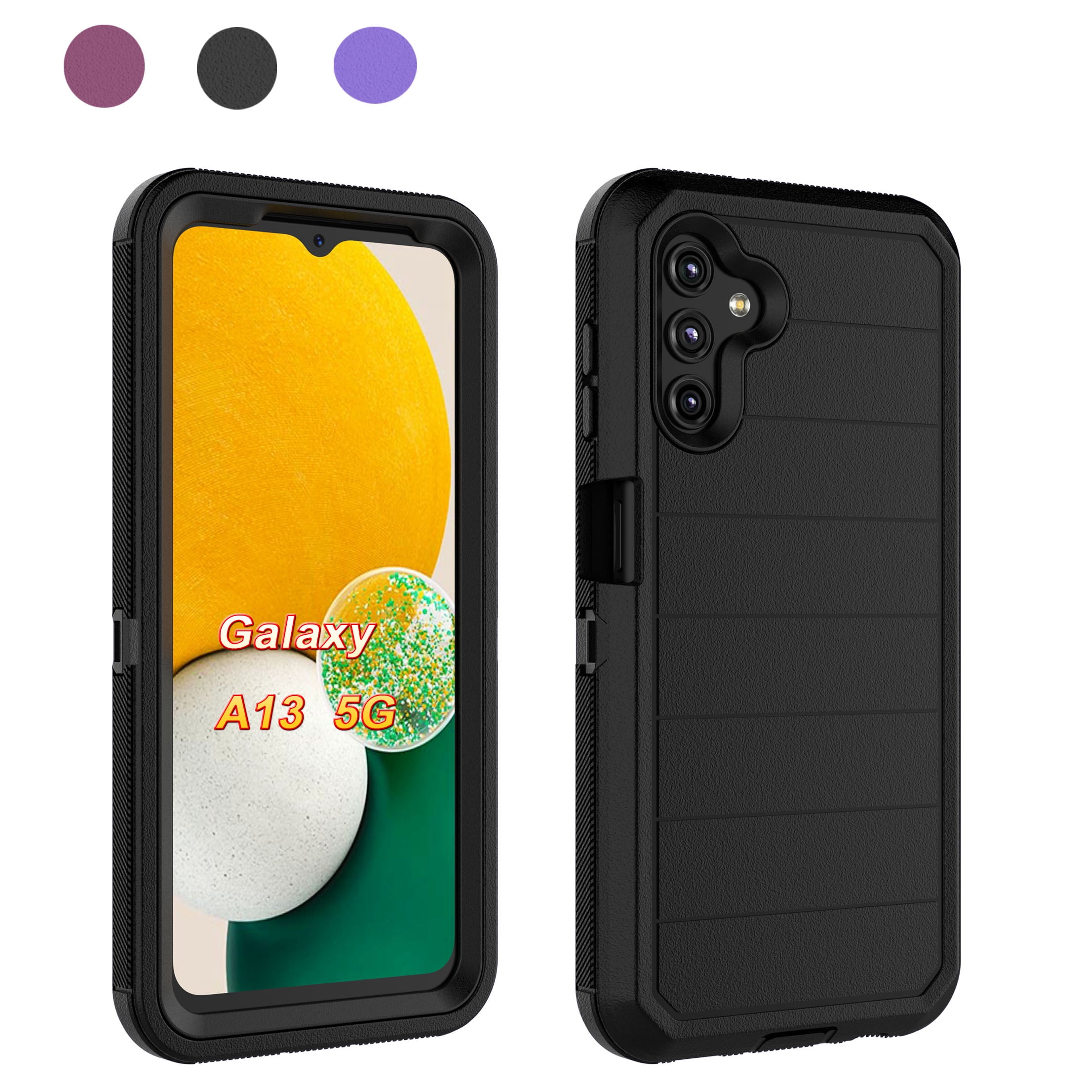 Case For Samsung Galaxy A13 5G/A04S, Njjex 2 in 1 Hard PC Case for