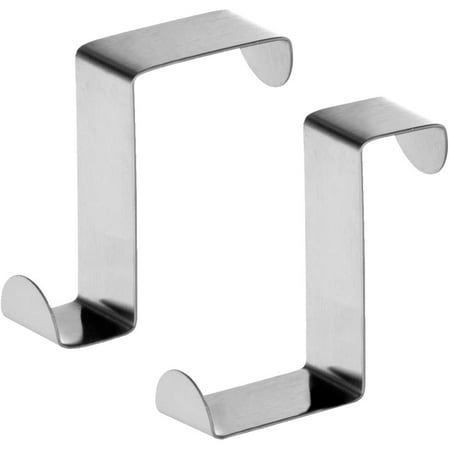 

Seger - 2 Stainless Steel Door Hooks - Reversible for Standard Door and Cabinet Drawer Closet