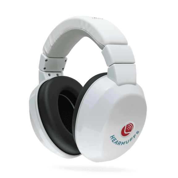 Lucid Audio HearMuffs Baby Hearing Protection (Over-The-Ear Sound Protection Ear Muffs Infant/Toddler/Child), White