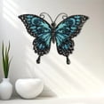thumbnail image 4 of 3D Metal Butterfly Wall Art Decor, Hand Painted Hanging Butterfly Ornament, Weatherproof Outdoor Fence, Patio, Tree, Indoor Wall Sculpture Decoration15.74*11.5 in., 4 of 6
