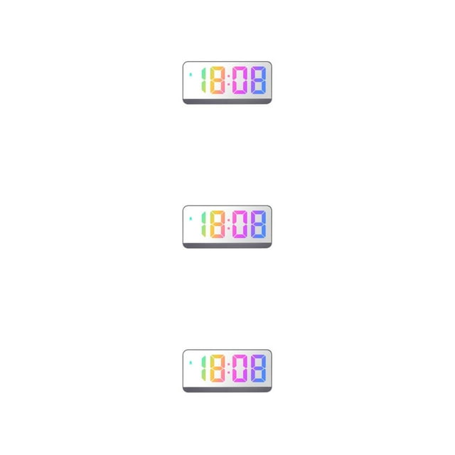 Transemion Simple And Stylish Large Display Screen Colorful Digital Numbers For Easy 8009D GreyOuter 3Set