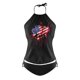 thumbnail image 3 of WILLBEST Traje de Baño de Natación para Mujer, Traje de Baño de Dos Piezas con Estampado Dividido del Día de La Independencia y Cuello Tangini con Cordón Lateral 1703, 3 of 3