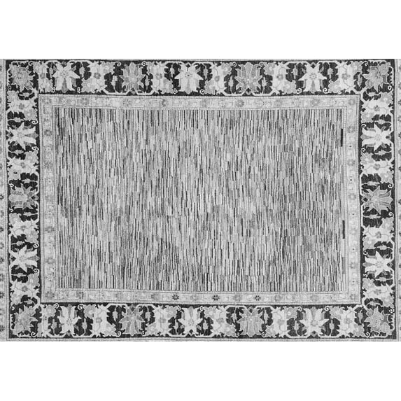 Ahgly Company Indoor Rectangle Abstract Gray Modern Area Rugs, 8' x 10'
