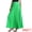 Green, variant on Women's Elegnat Elastic High Waist Flowy A-Line Maxi Skirt 3XL Black