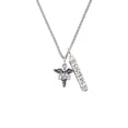 thumbnail image 2 of Delight Jewelry Silvertone Caduceus - DDS Silvertone Sisters Best Friends Forever Bar Charm Necklace, 23", 2 of 4