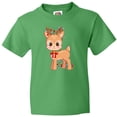 thumbnail image 3 of Inktastic Cute Christmas Reindeer with Christmas Lights Youth T-Shirt, 3 of 5