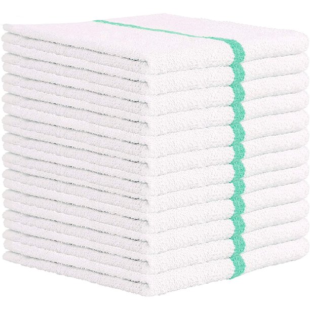 24 Pack Bar Mop Towels, 16x19 Kitchen Cleaning Towels, 30oz Commercial Bar Mop Towels
