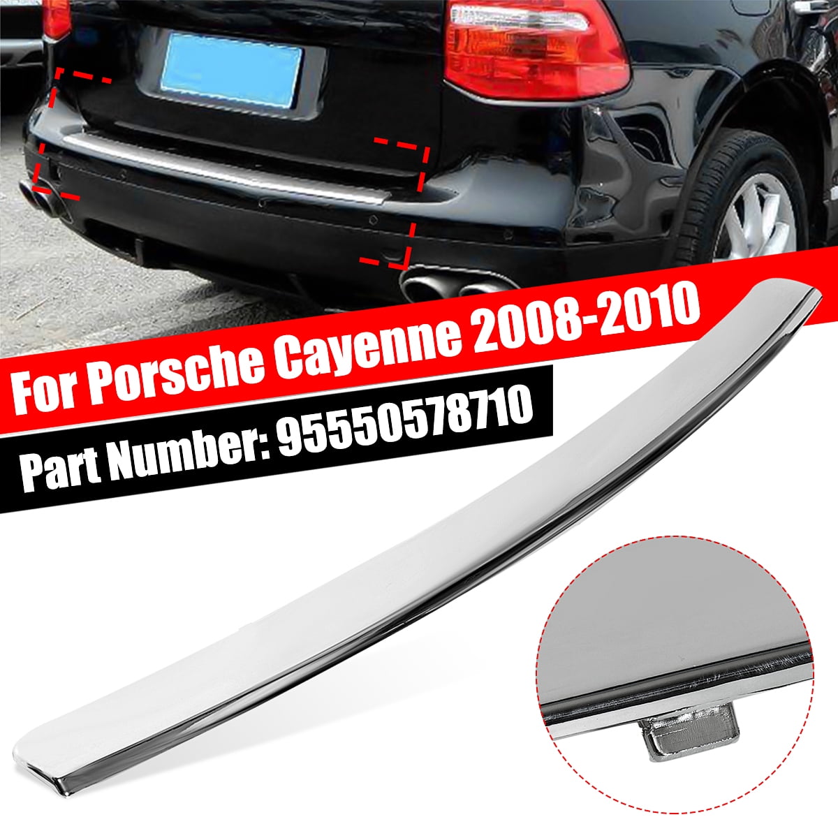 Rear Bumper Trim For Porsche Cayenne 2008 2009 2010