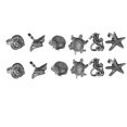 thumbnail image 5 of Alpha Living Home Servilleteros de metal con diseño costero de conchas marinas, juego de 12 para cenas, bodas, recepciones, reuniones familiares o uso diario, accesorios de decoración de mesa (antiguo, 5 of 5