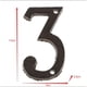 thumbnail image 2 of Número De Casa De Hierro Forjado 3 Y 7, Tornillos A Juego Incluidos Negro, 2 of 9