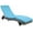 Sky Blue, variant on Outsunny Wicker Chaise Lounge with Cushion and Wheels for Patio - Set of 1, Cream
