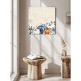 thumbnail image 5 of Wall Art Prints, Thanksgiving Pumpkin Framed Canvas Prints for Bedroom Living Room Bathroom Office, Fall Blue White Orange Plants Gallery Wrap Wall Art Poster for Gifts Home Decor 12"x12", 5 of 9