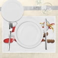 thumbnail image 3 of Ambesonne Christmas Place Mats Set of 4, Funny Santa Reindeer, Standard Size, Vermilion Caramel White, 3 of 6