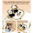 thumbnail image 3 of Magnetic Clear for iPhone 11 Case with Exlusive Build-in Camera Cover [No.1 Strong N52 Magnets] [Compatible with Magsafe] for Women Girls Phone Case (6.1")-Gold, 3 of 14