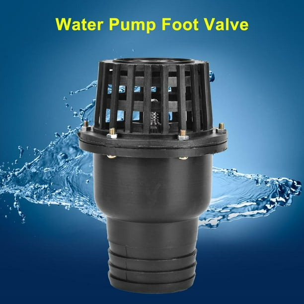 Válvula de Pie de Bomba de Agua Ecomeon Válvula de Retención Plana de Baja Presión PVC Negro 4 Tamaños 3in