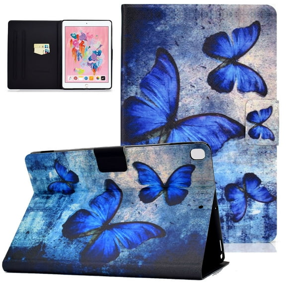 Allytech Case for 2019 New iPad 10.2 Inch / iPad 7th Generation, Ultra Slim Lightweight Shockproof Folio Stand Smart Cover Auto Sleep Wake TPU Back Shell for Apple iPad 7th Gen 10.2",Butterfly