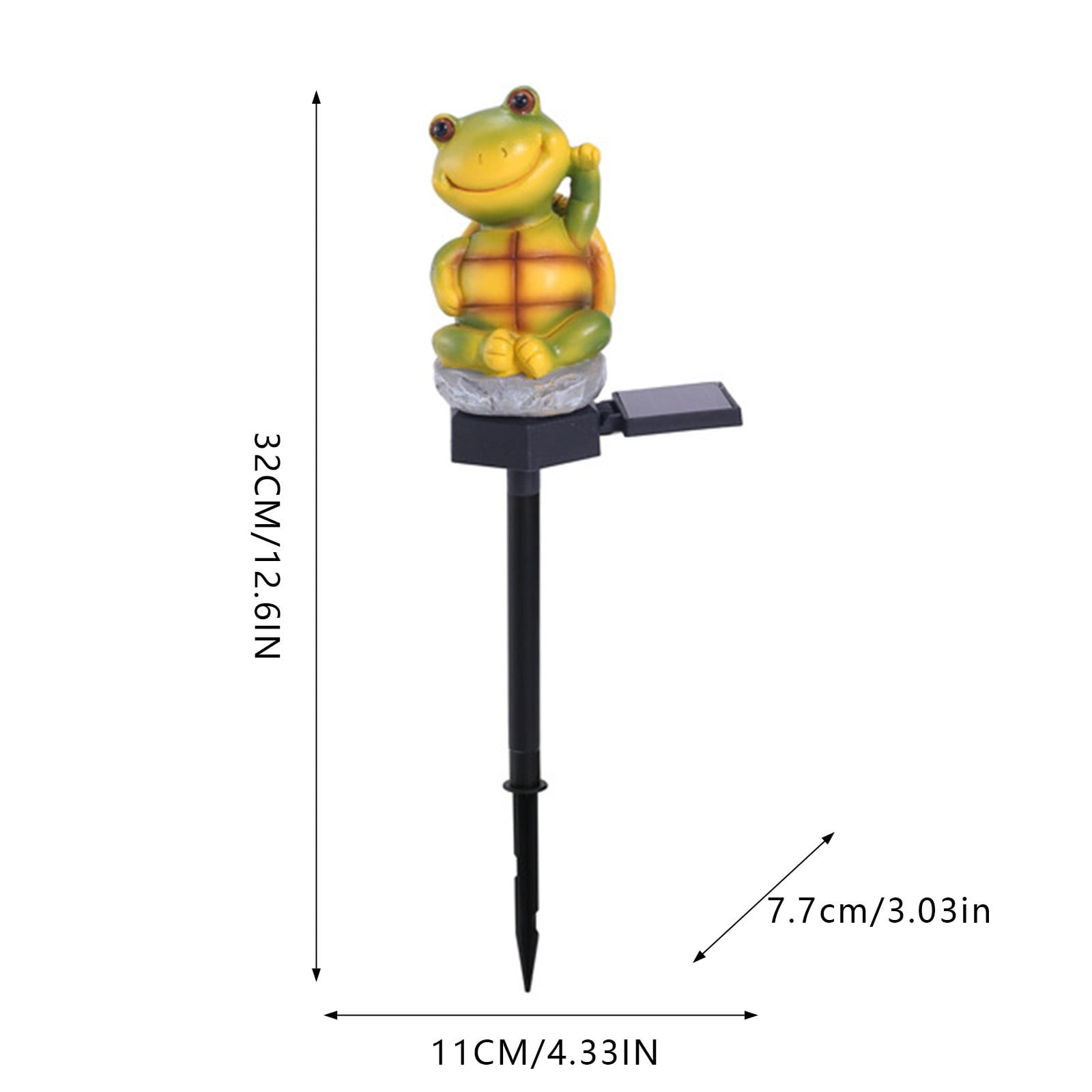 Solar Outdoor Ground Insert Light, Cute Animal Resin Light Stakes Ornaments, Solar Garden Lights Statues Decor, for Yard, Lawn, Pathway, Walkway, Gifts for Housewarming, Animal Lovers