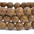 thumbnail image 2 of Natural Wood Jasper Gemstone 10mm Round Beads Stretch Bracelet 7" Unisex, 2 of 2