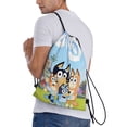 thumbnail image 3 of Lsque Bluey Print Drawstring Backpack Bag Sport Gym Sackpack Cinch Bags Drawstring Bags Draw String Sport Bag-Small, 3 of 8