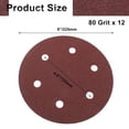 thumbnail image 2 of 12 Pcs 9 Inch 80 Grit Aluminum Oxide Sanding Discs, Hook and Loop, Orbital Sander Compatible, Gray, 2 of 5