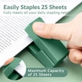 thumbnail image 2 of Mini Stapler with 830 Staples, Small Cute Desk Staplers, 25 Sheet Capacity, Green, 2 of 6