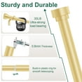 thumbnail image 2 of OLV Adjustable Single Curtain Rod 1" Diameter for Windows Heavy Duty 36-120 Inch,Gold, 2 of 7