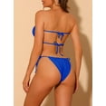 thumbnail image 3 of DARING DIVA Women's Ruffle Pleated Bikini Sets, 2-Piece Swimsuits XL Royal Blue, 3 of 6