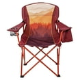 thumbnail image 2 of Ozark Trail Oversized Camp Chair with Cooler, Ombre Mountains Design, Red and Orange, 2 of 7